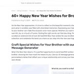 Celebrate the New Year: Personalize Your Wishes for Brother with Gauth